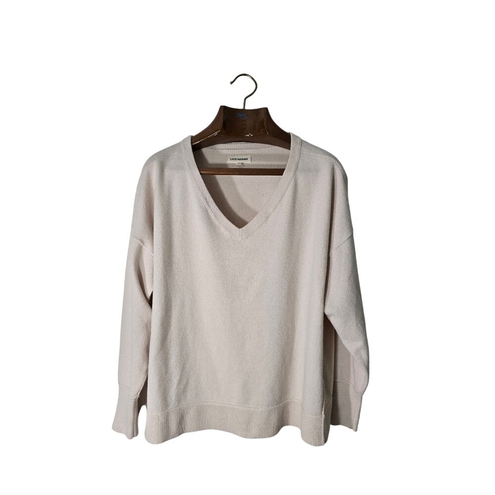 Lucky Brand Women's V-Neck Softgirl Boxy Sweater